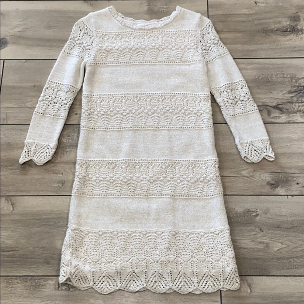 Cat & Jack Girl Ivory/Gold Dress Size XL (14/16)